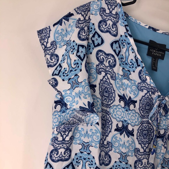 NWT Adrianna Papell 12P Paisley Flowy Summer Dress - Picture 11 of 15